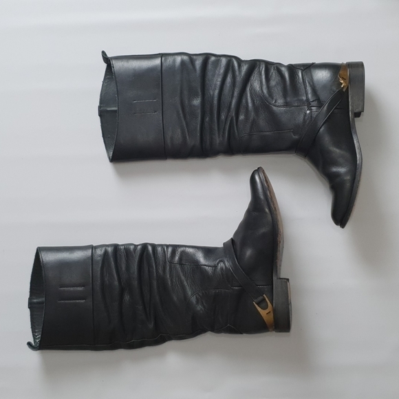 Golden Goose Charlie Knee High Wrinkled Riding Boots - Picture 5 of 15